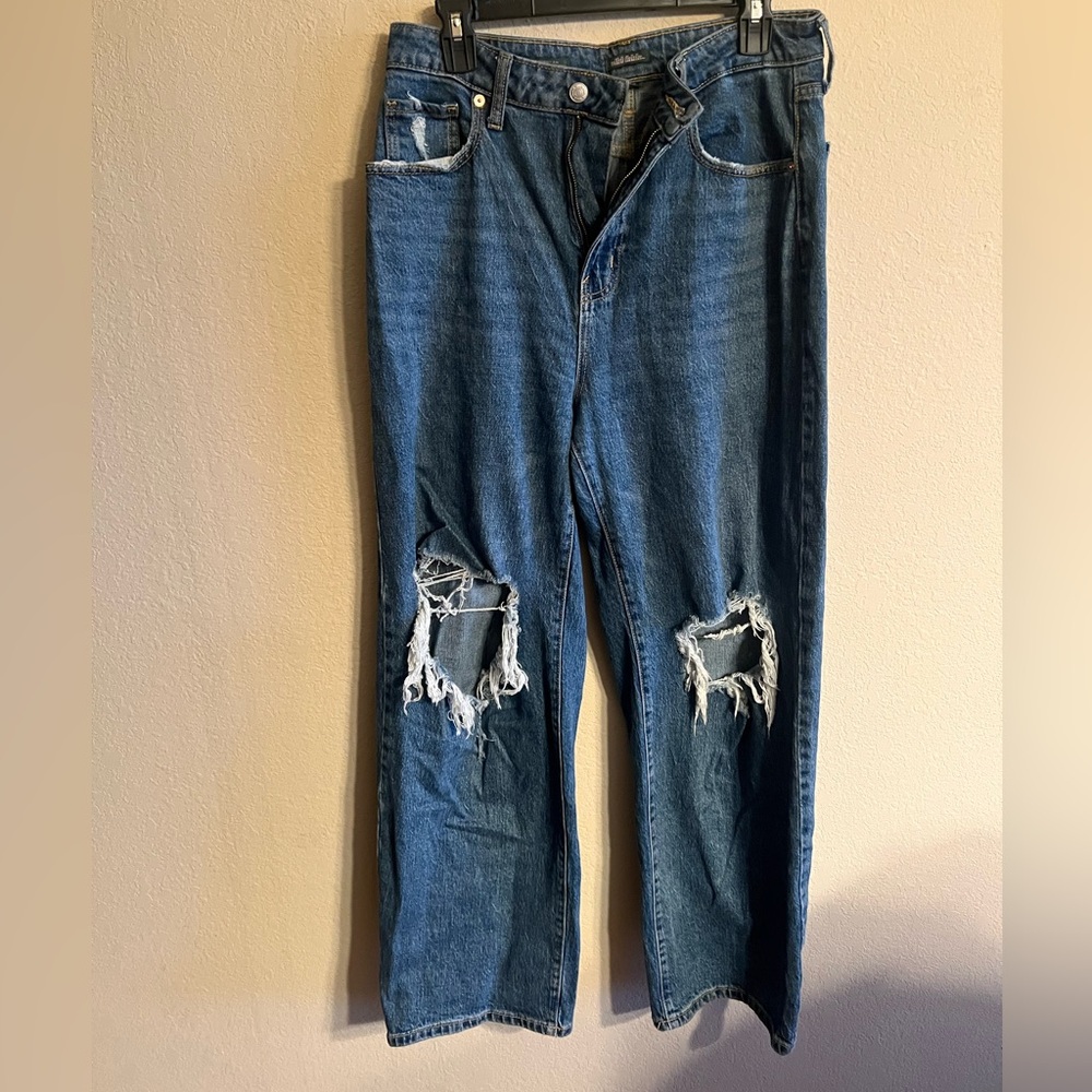 Wild Fable Relaxed Blue Ripped Jeans